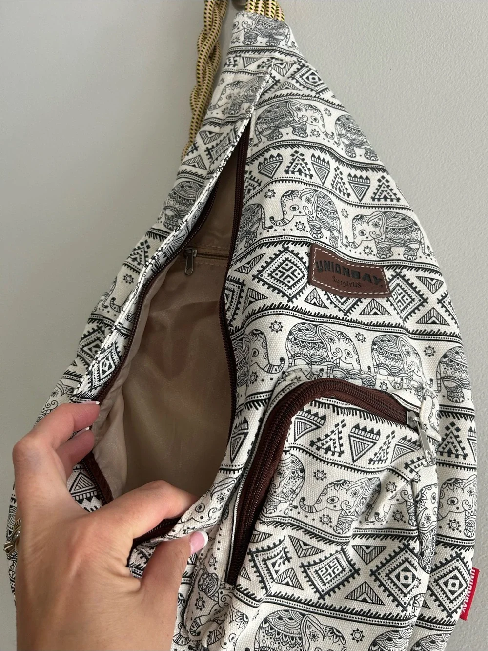 Union Bay Patterned Elephant shoulder Sling Bag
